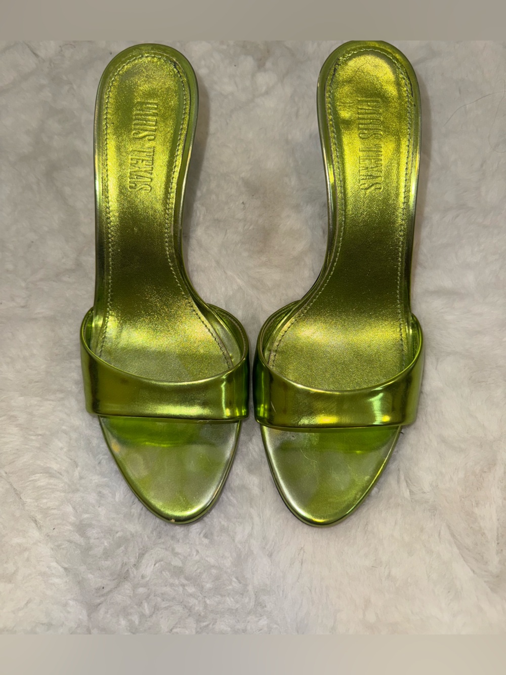 Paris Texas Metallic Mule heels